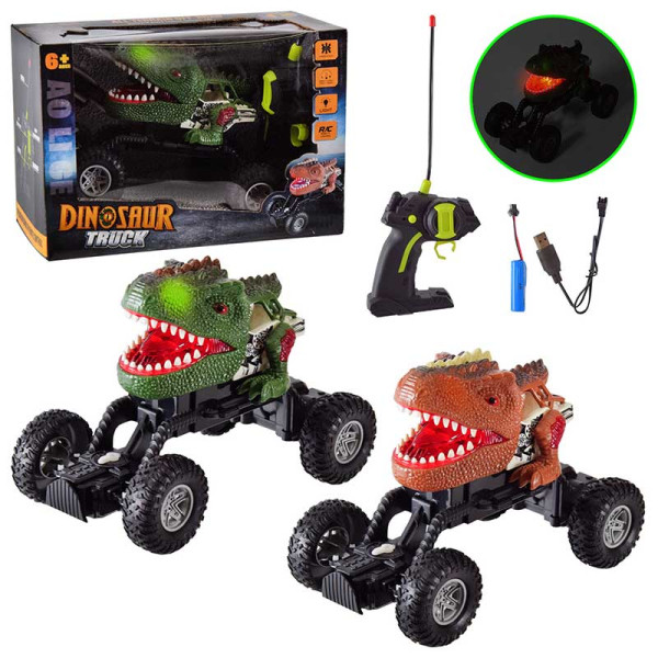 Машина Динозавр на радіокеруванні зі світлом 2 кольори в асортименті 068-20 Машина Динозавр на радіокеруванні зі світлом 2 кольори в асортименті 068-20