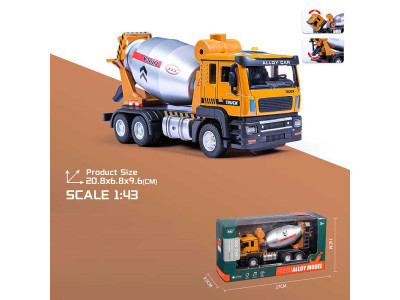 Машина мет на батарейках бетонозмішувач 1:43 світзі звуком 1210-71E