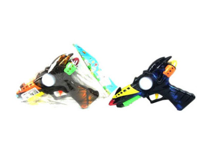 Пістолет на батарейках 23см у пакеті (2 види) 9059-1 Пістолет на батарейках 23см у пакеті (2 види) 9059-1