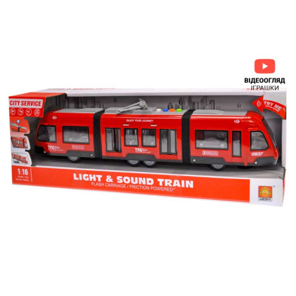 Трамвай інерційний озвучений зі світлом в коробці WY930AB р.48*105*165 WY930AB Трамвай інерційний озвучений зі світлом в коробці WY930AB р.48*105*165 WY930AB