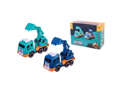 Вантажівка з екскаватором озвучена зі світлом в коробці р.225*93*165с 5933B Вантажівка з екскаватором озвучена зі світлом в коробці р.225*93*165с 5933B