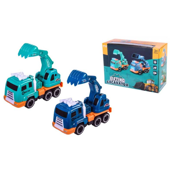 Вантажівка з екскаватором озвучена зі світлом в коробці р.225*93*165с 5933B Вантажівка з екскаватором озвучена зі світлом в коробці р.225*93*165с 5933B