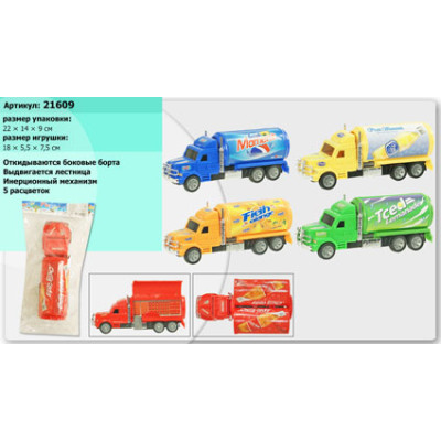 Вантажівка інерційна "Sprite Coca-Cola" в пакеті 21609 Вантажівка інерційна "Sprite Coca-Cola" в пакеті 21609