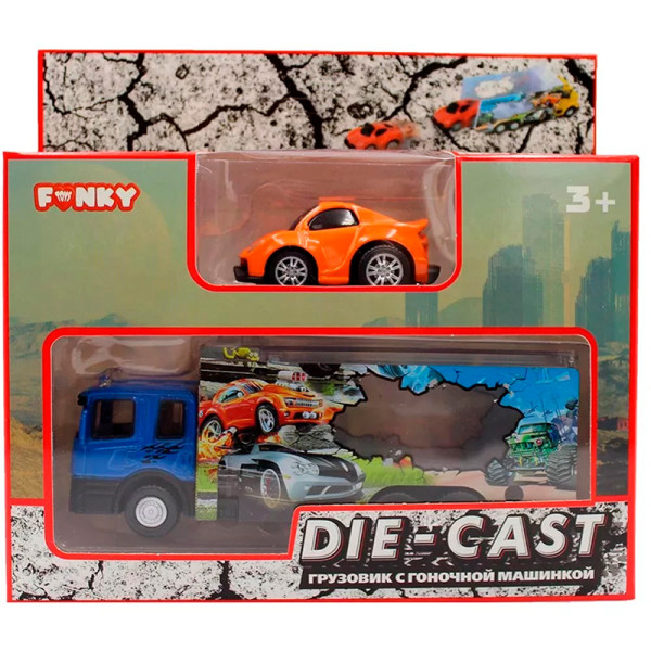 Автотранспортер "Швидке перевезення" з помаранчевою машинкою 1:60 3+ FT61052 Автотранспортер "Швидке перевезення" з помаранчевою машинкою 1:60 3+ FT61052