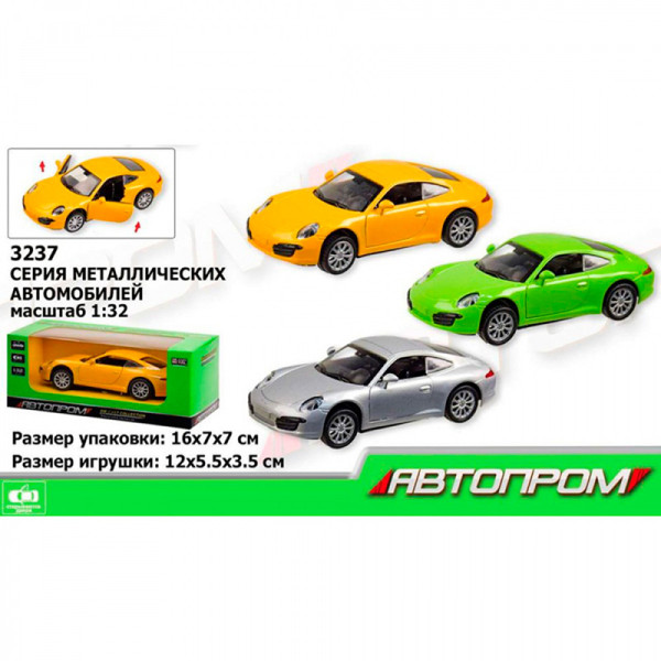 Іграшка машина метал арт 3237 "АВТОПРОМ"1:323 кольорвідкр.двері у кор.1 3237 Іграшка машина метал арт 3237 "АВТОПРОМ"1:323 кольорвідкр.двері у кор.1 3237