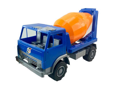 Машинка Оріон "Бетонозмішувач" з рухомим барабаном 44_Blue-Orange Машинка Оріон "Бетонозмішувач" з рухомим барабаном 44_Blue-Orange