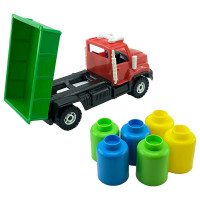 Машина Оріон Вантажівка Камакас 22 см з вантажем 153_Red-Green Машина Оріон Вантажівка Камакас 22 см з вантажем 153_Red-Green