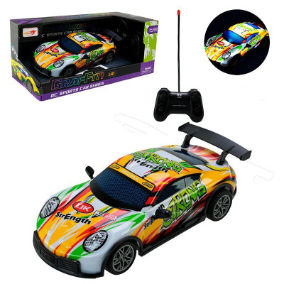 Машинка гоночна на радіокеруванні зі світлом на батарейках 998-2A_Orange Машинка гоночна на радіокеруванні зі світлом на батарейках 998-2A_Orange