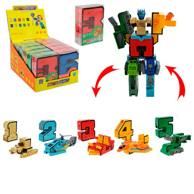 Робот трансформер з цифрами трансформерами 1-5 комплект 188-46Y -К1 Робот трансформер з цифрами трансформерами 1-5 комплект 188-46Y -К1