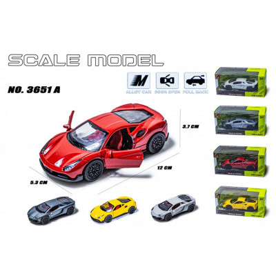 Машинка спортивна SCALE MODEL металева 3651A