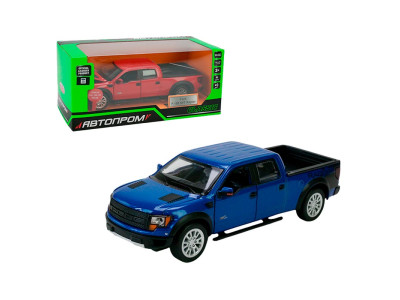 Машинка Автопром Ford F-150 SVT Raptor 1:34 металева зі світлом і звуком 68363_Blue