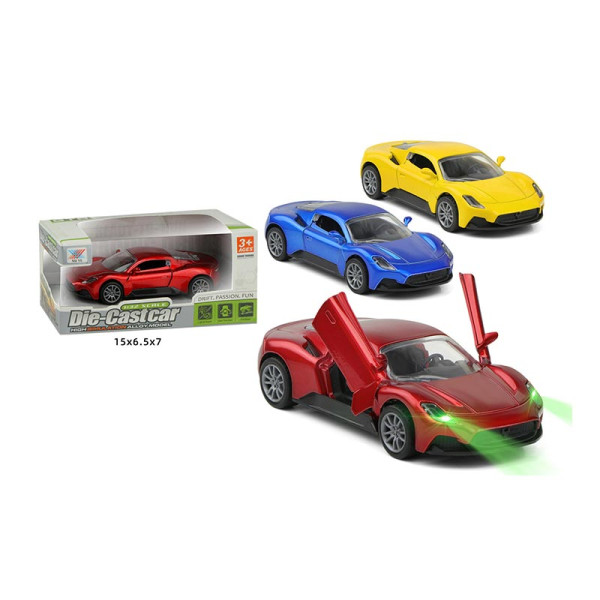 Машинка спортивна 1:32 металева інерційна з світлом і звуком K175B33