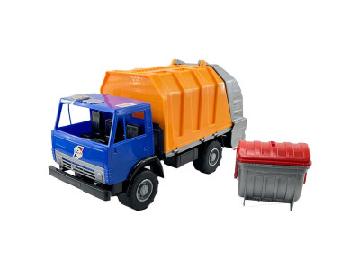 Машинка сміттєвоз Оріон Х2 пластикова 273_Blue-Orange Машинка сміттєвоз Оріон Х2 пластикова 273_Blue-Orange