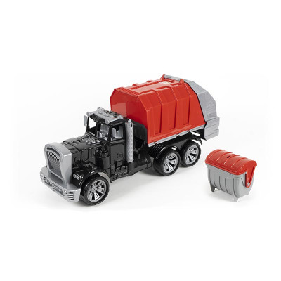 Машинка Оріон "Фарго М "Сміттєвоз" Пластикова 523_Black-Red Машинка Оріон "Фарго М "Сміттєвоз" Пластикова 523_Black-Red