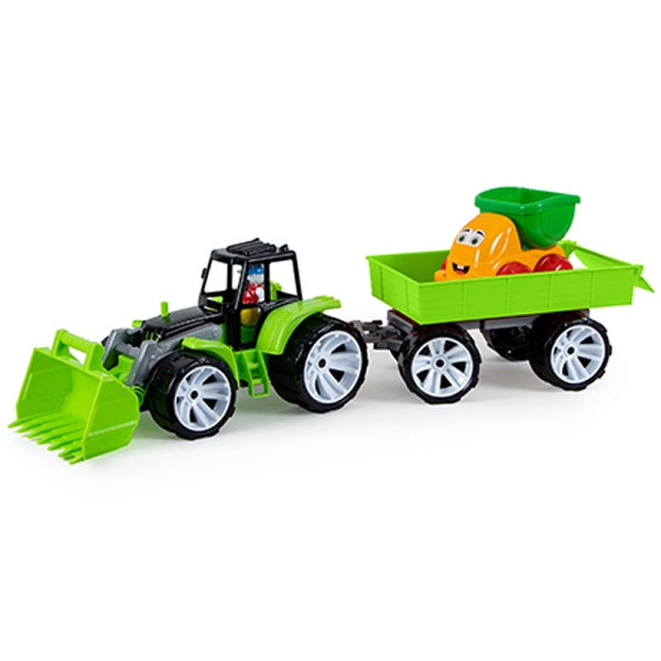 Трактор Бамсик BAMS 3 з причепом 007/11_Green Трактор Бамсик BAMS 3 з причепом 007/11_Green
