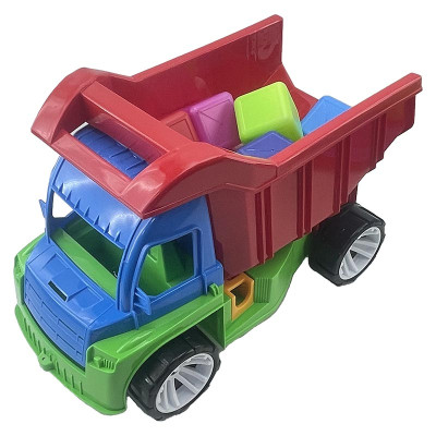 Машинка "Алекс" з маленькими кубиками 088_Blue-Red Машинка "Алекс" з маленькими кубиками 088_Blue-Red