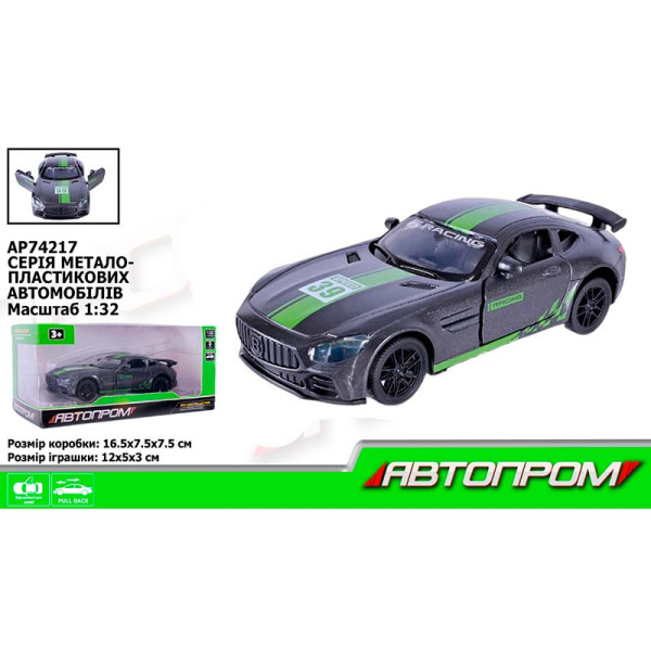 Машина мет. АВТОПРОМ 1:32 відчиняются двері AP74217_Black