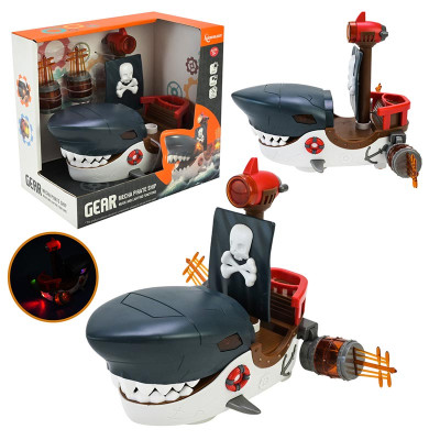 Іграшковий корабель в вигляді акули на батарейках зі звуком і світлом SA-3A Іграшковий корабель в вигляді акули на батарейках зі звуком і світлом SA-3A