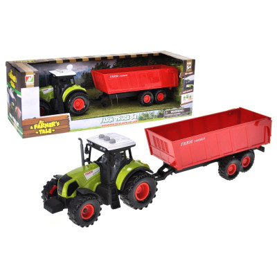 Машинка Трактор з причіпом інерційний зі звуком і світлом 550-6E