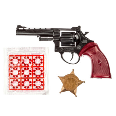 Револьвер із пістонами та значком Gold Gun 280