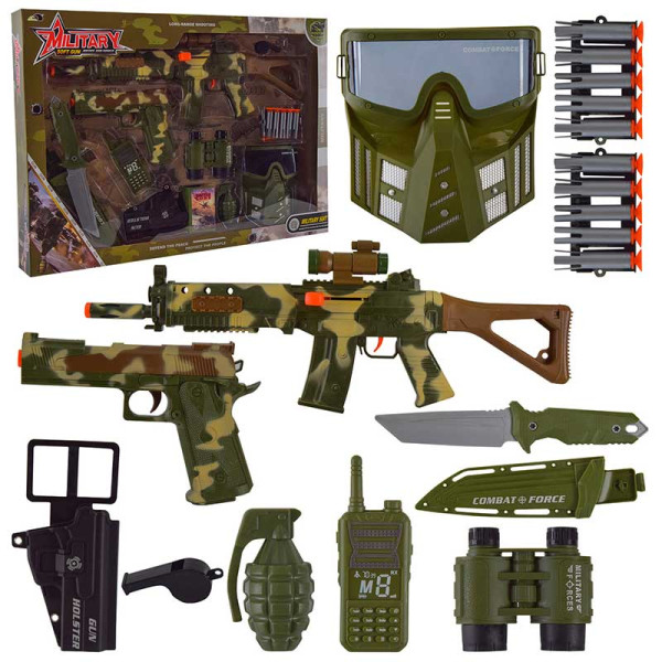 Військовий ігровий набір із поролоновими кулями 558-122 Військовий ігровий набір із поролоновими кулями 558-122