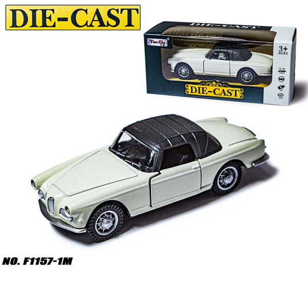 Машинка Tian Du DIE CAST F1157-1M white світло звук F1157-1M white
