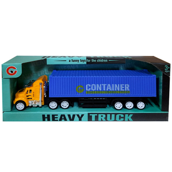 Вантажівка контейнеровоз інерційна в коробці 22х45х9 см 99C1