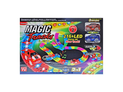 Трек "MAGIC" зі світлом (2 машинки) в коробці р.52*36*8см. PT216LED