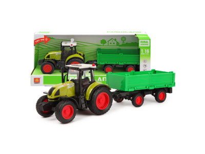 Трактор із причепом інерційний озвучений зі світлом у коробці WY900G Трактор із причепом інерційний озвучений зі світлом у коробці WY900G