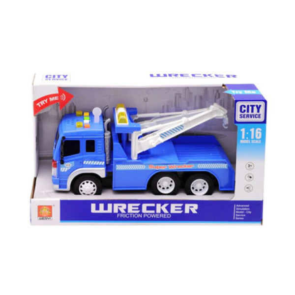 Вантажівка з краном інерційна зі світловим і музичним ефектом WY330B Вантажівка з краном інерційна зі світловим і музичним ефектом WY330B