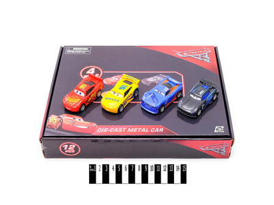 Набір машин інерційних металевих "Тачки" 17616-22 Набір машин інерційних металевих "Тачки" 17616-22