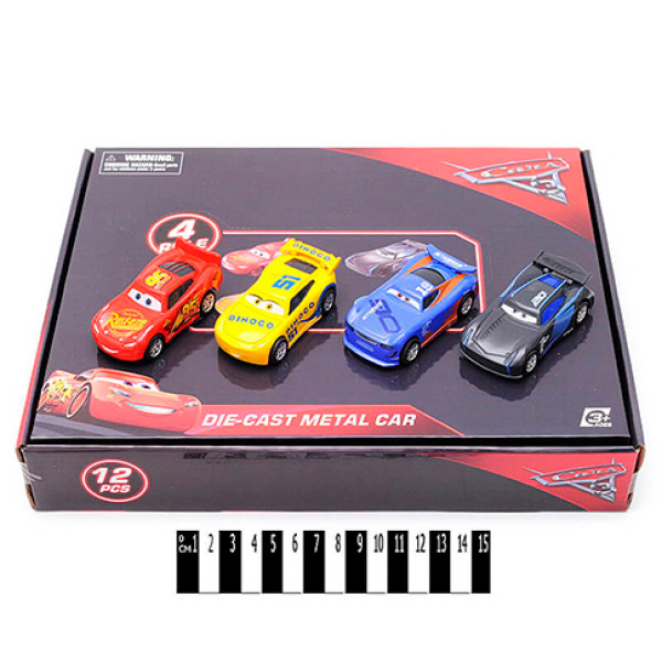 Набір машин інерційних металевих "Тачки" 17616-22 Набір машин інерційних металевих "Тачки" 17616-22