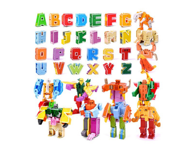 Конструктор Літери трансформери 26 шт Абетка навчальна іграшка 2911 Конструктор Літери трансформери 26 шт Абетка навчальна іграшка 2911