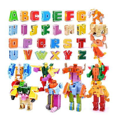Конструктор Літери трансформери 26 шт Абетка навчальна іграшка 2911