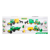 Машинка Tigres Трактор із причепом 39348_Horse-Carriage Green-Yellow
