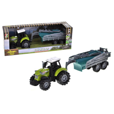 Машинка Трактор з причіпом інерційний зі звуком і світлом 550-4P Машинка Трактор з причіпом інерційний зі звуком і світлом 550-4P