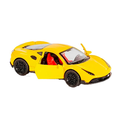 Машинка спортивна SCALE MODEL металева 3651A_Yellow Машинка спортивна SCALE MODEL металева 3651A_Yellow