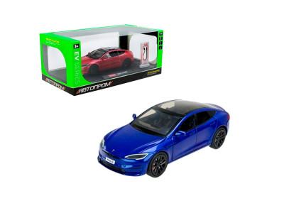 Машинка Автопром 1:24 металева із зарядною станцією AP7713_Blue