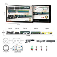 Залізна дорога 1:87 зі світлом і звуком на батарейках 1601C