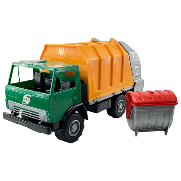 Машинка сміттєвоз Оріон Х2 пластикова 273_Green-Orange