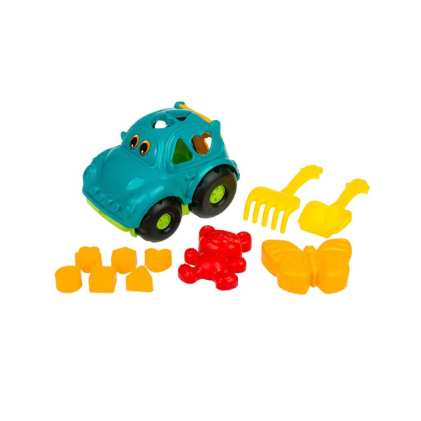 Сортер-машинка "Автошка" з пасочками та лопаткою 0299_Green Сортер-машинка "Автошка" з пасочками та лопаткою 0299_Green