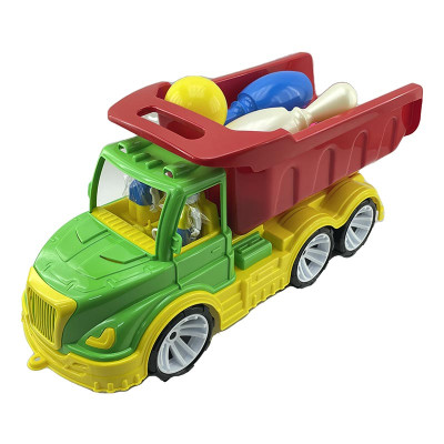 Машинка "Самоскид Mati" з кеглями Бамсик 009/11_Green-Red