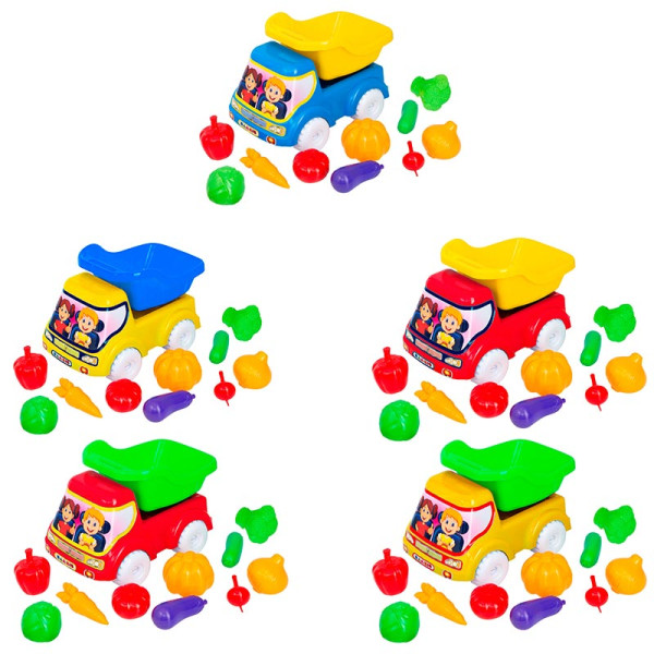 Машинка Бамсик самоскид №5 з овочами 3691