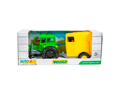 Машинка Tigres Трактор із причепом 39348_Horse-Carriage Green-Yellow Машинка Tigres Трактор із причепом 39348_Horse-Carriage Green-Yellow