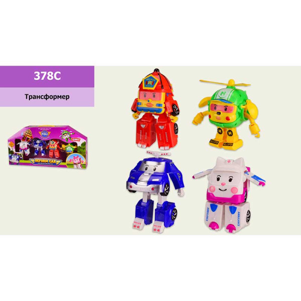 Трансформер "Robocar Poli" 4 види в наборі 378C Трансформер "Robocar Poli" 4 види в наборі 378C