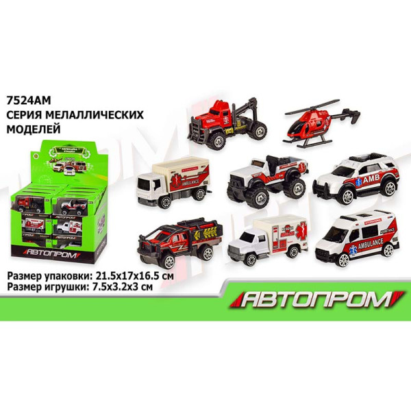 Машинка металева АВТОПРОМ 7524AM Машинка металева АВТОПРОМ 7524AM