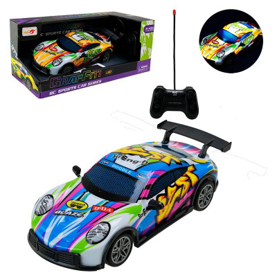 Машинка гоночна на радіокеруванні зі світлом на батарейках 998-2A_Blue