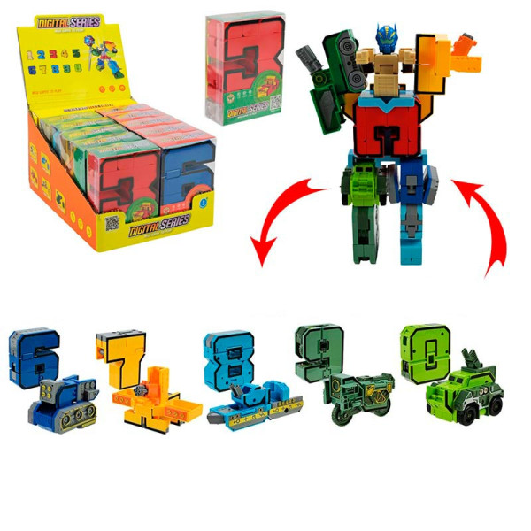 Робот трансформер з цифрами трансформерами 6-0 комплект 188-46Y -К2