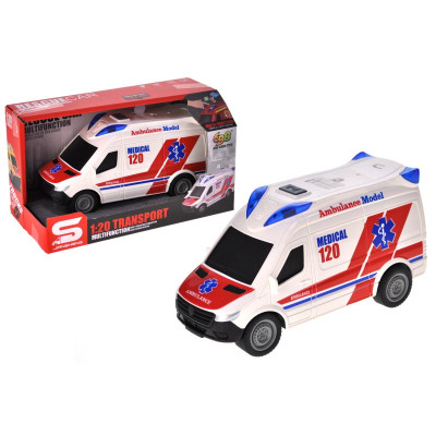 Машинка "Швидка допомога" зі світлом і звуком інерційна JS199A
