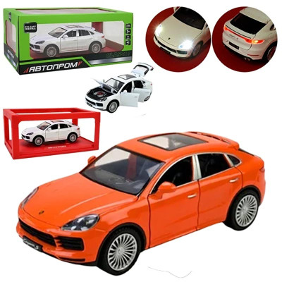 Машинка Автопром Porsche cayenne металева зі світлом і звуком AP7733_Orange